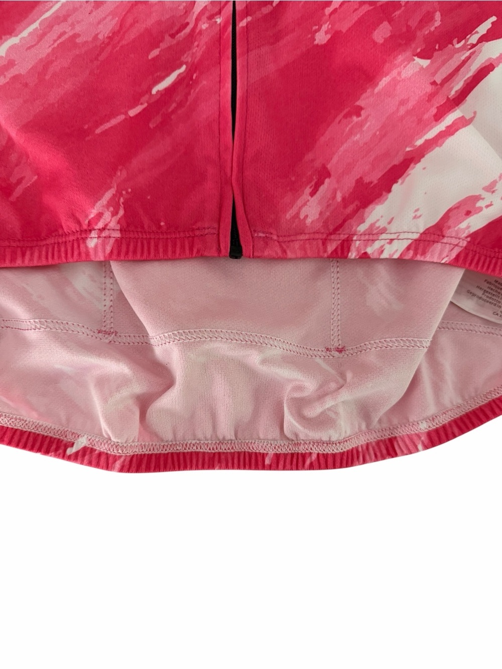 SUGOI Pink White Evolution Zap Cycling Jersey Full Zip Reflective Bike Jersey S - Picture 6 of 13